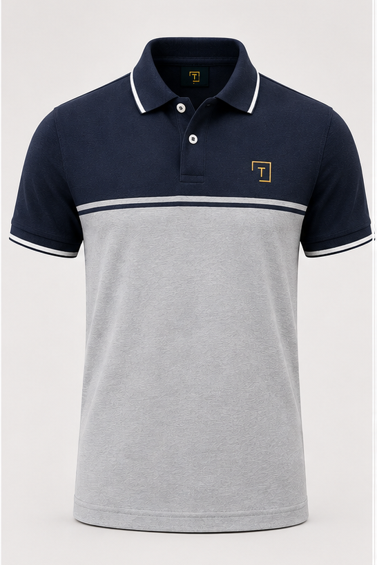 Tailmont Premium Color Block Polo T-Shirt